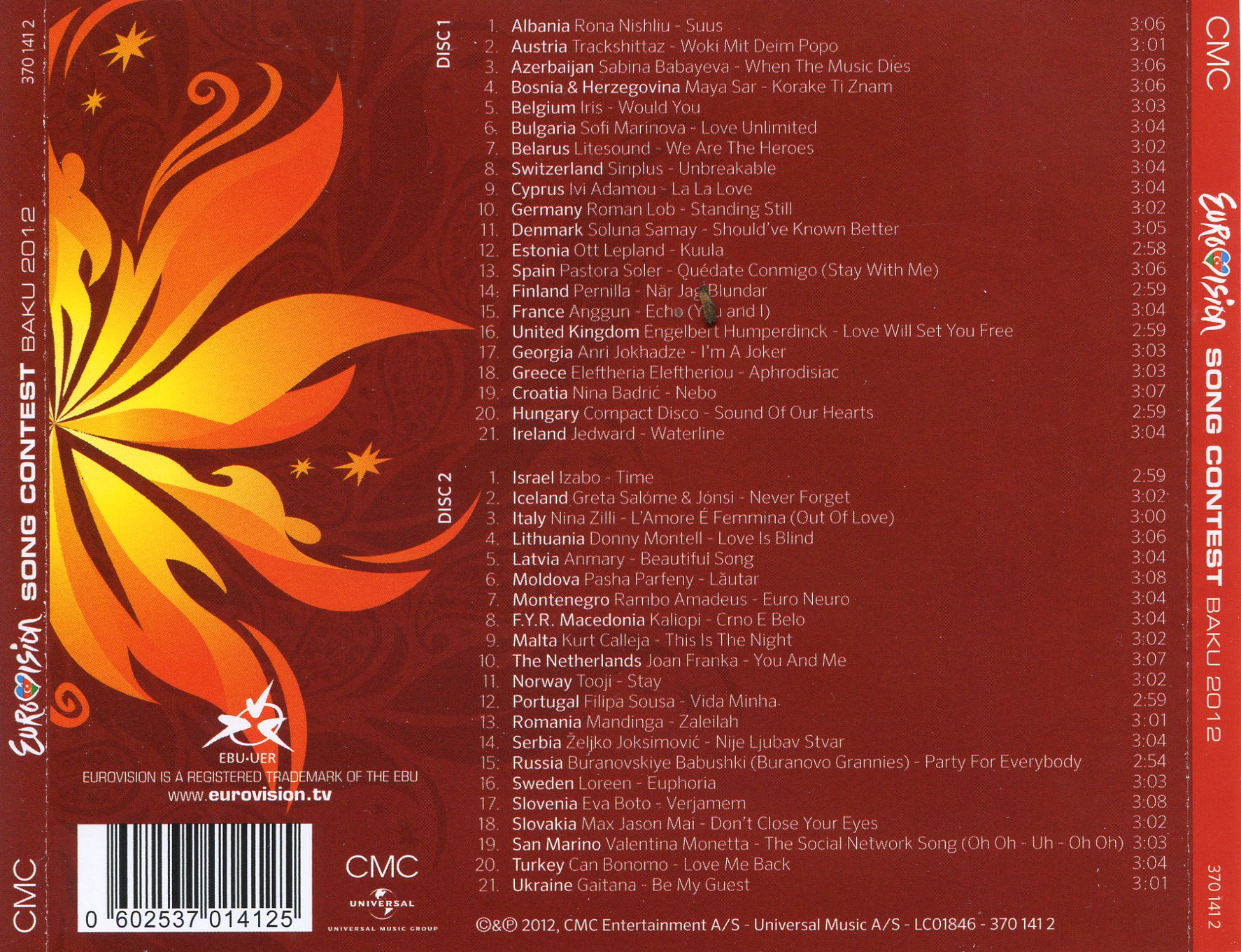 Eurovision Song Contest 2012; Baku light Your Fire! : Back